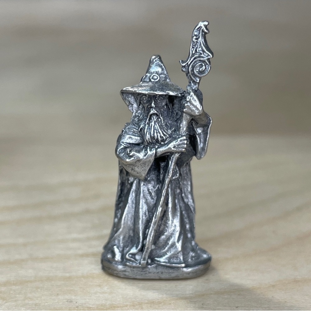 Vintage Ral Partha Pewter Dindaelus Wizard With Staff 03-063 By R. Charrette